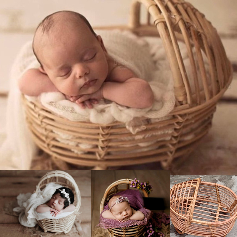 Photography Class - Newborn Photography Props Rattan Round Container