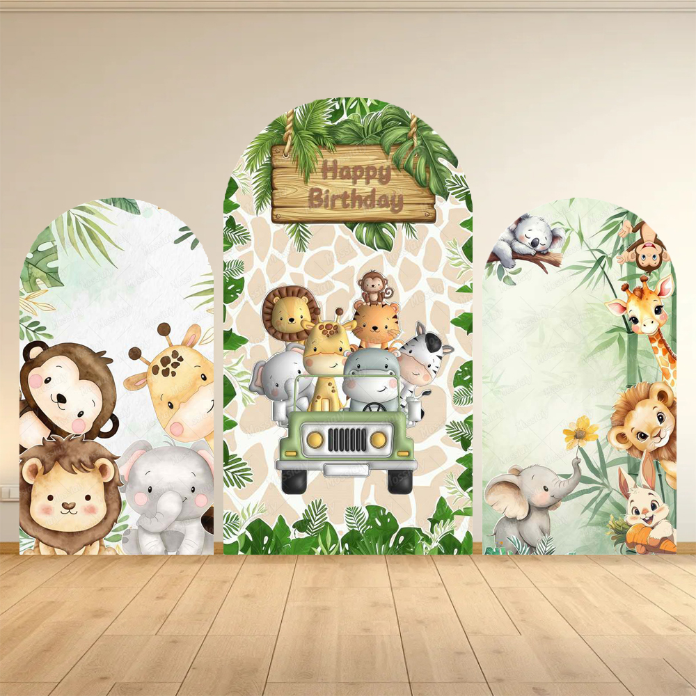 Photography Zoo - Jungle Zoo Party Arch Background Cover