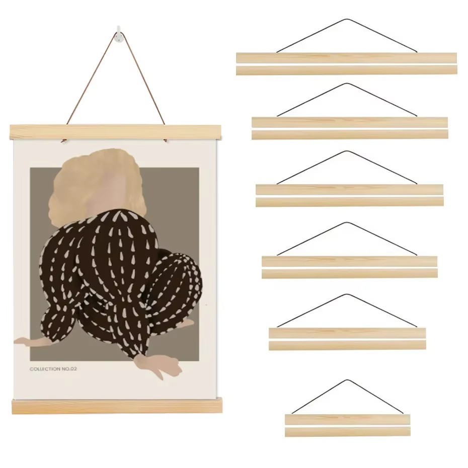 Photography Exhibition - 7colors 21-50cm Magnetic Wooden Picture Hanger