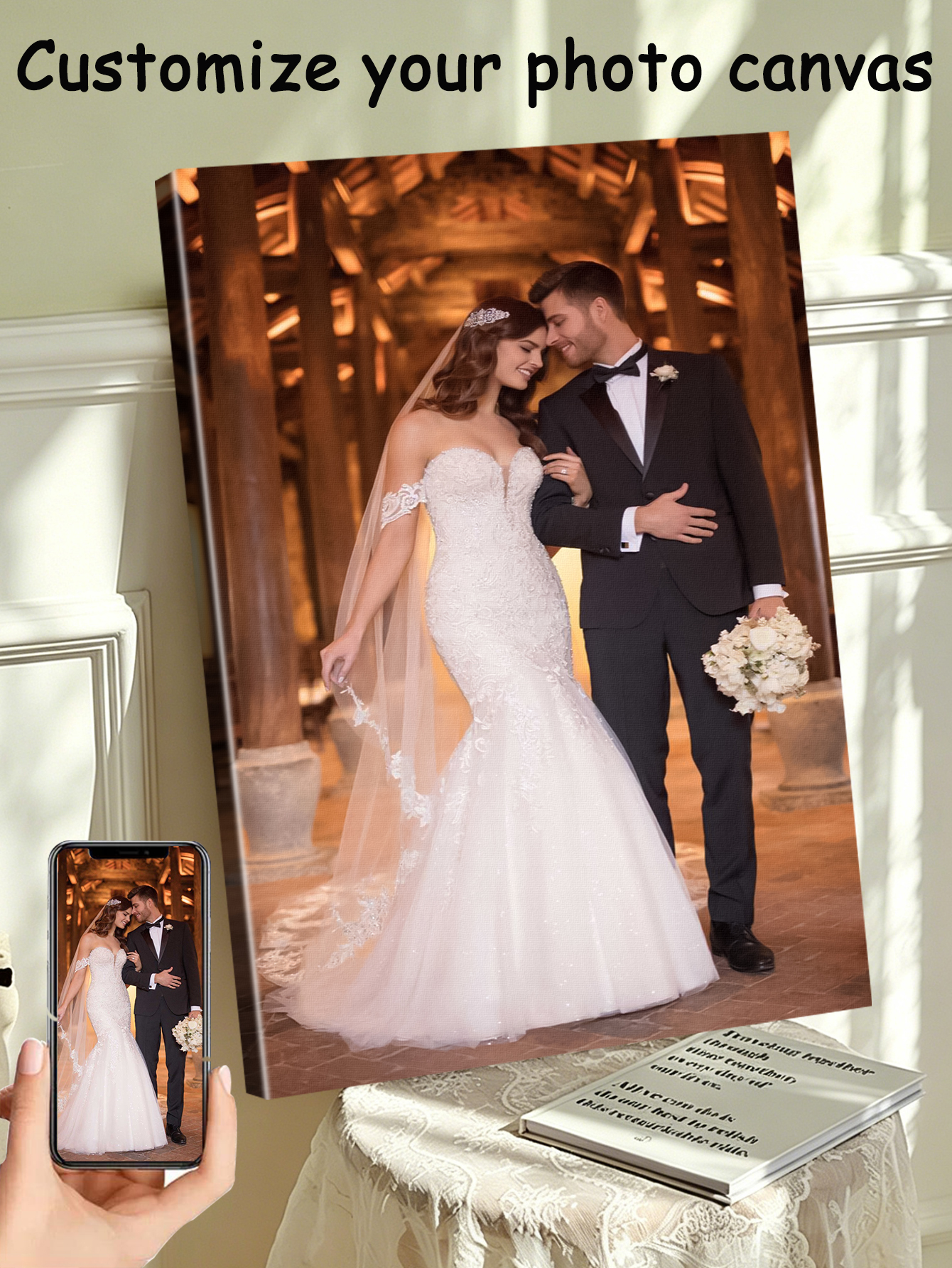 Photography Exhibition - 1 customized photo canvas, optional DIY