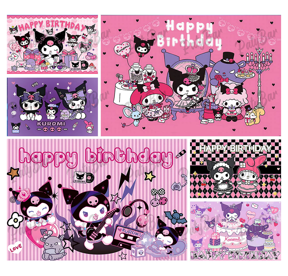 Cute Purple Pink Kuromi Backdr - Photography Class 评论和价格