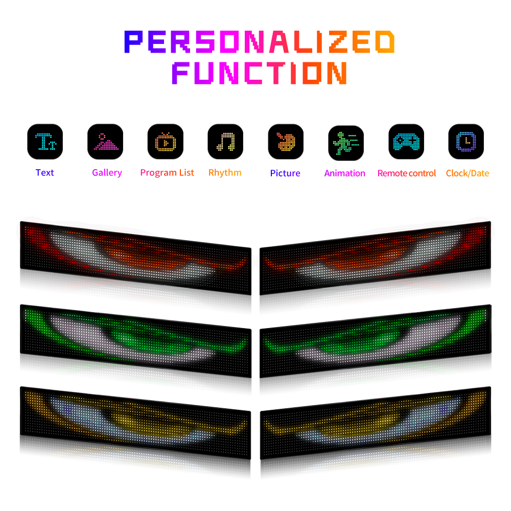 Demon Eyes Car LED Logo APP LE - Pixel Art Led Panel 评论和价格