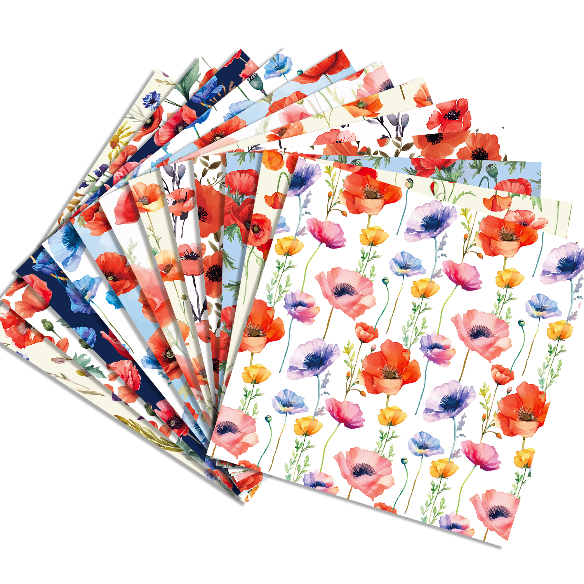 24pcs 30*30cm Poppy Red Flower - Photography Class 评论和价格