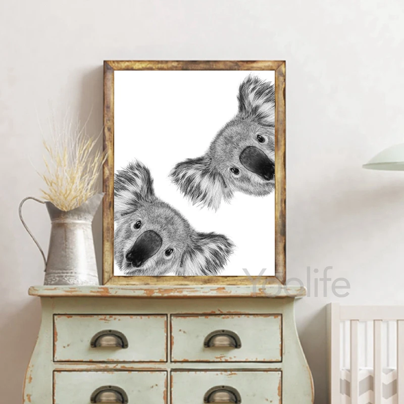 Koala Print Black and White Pi - Photography Zoo 评论和价格