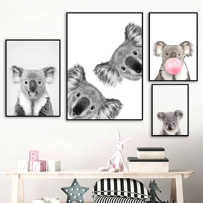 Koala Print Black and White Pi - Photography Zoo 评论和价格