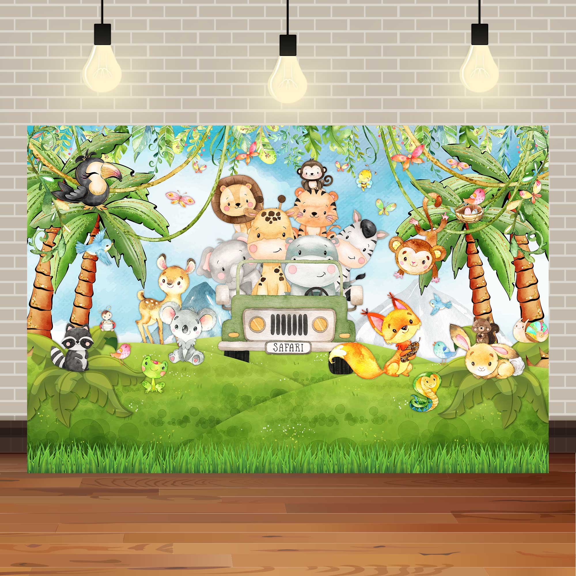 VIKAMA Jungle Zoo Party Backgr - Photography Zoo 评论和价格