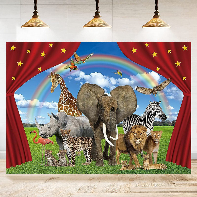 Photography Backdrop Wild Anim - Photography Zoo 评论和价格