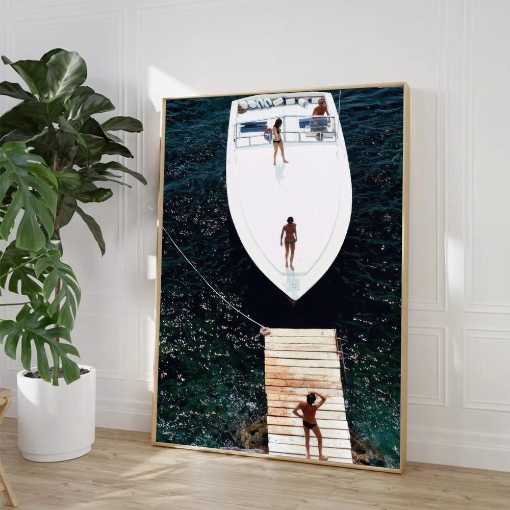 Slim Aarons Speedboat Landing  - Photography Vintage 评论和价格