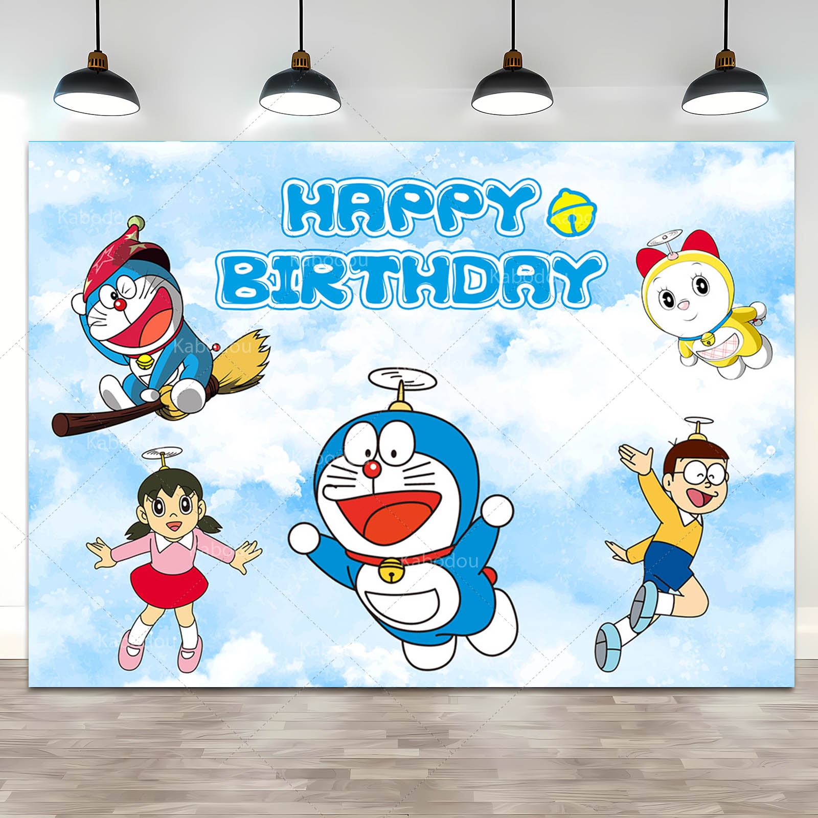 Doraemon Party Backdrop Blue C - Photography Class 评论和价格