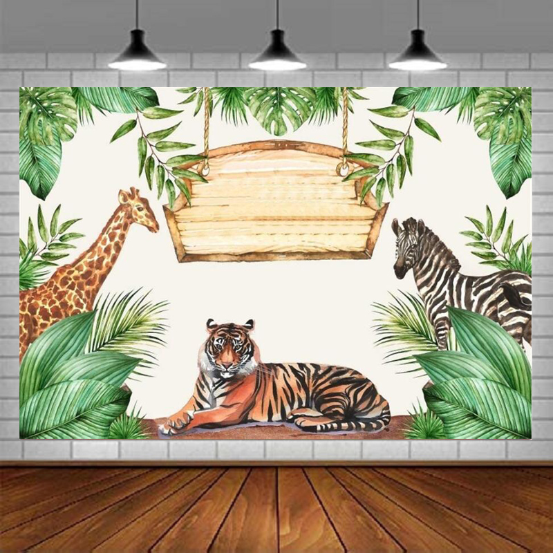 Jungle Safari Photography Back - Photography Zoo 评论和价格