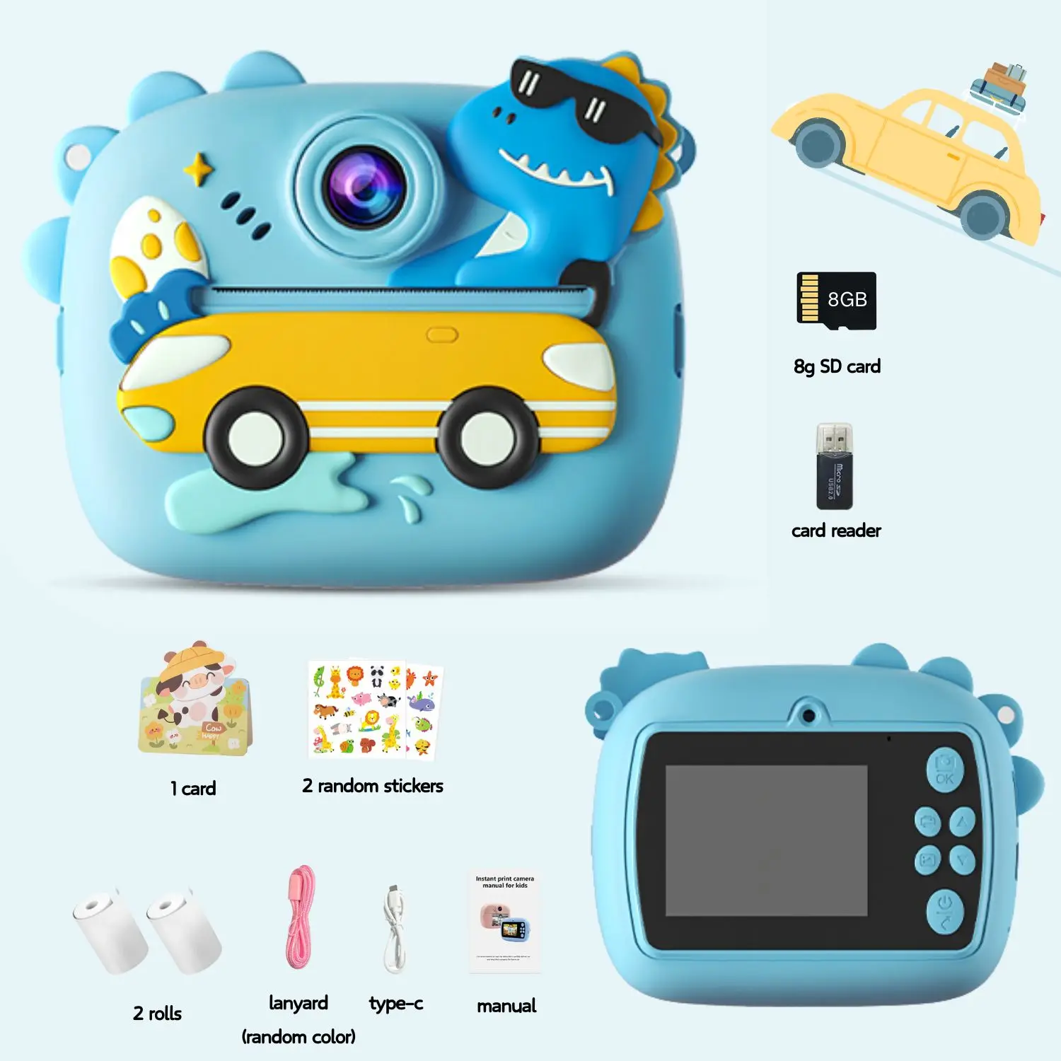 Blue Cute Kids Colorful Instan - Photography Close Up 评论和价格