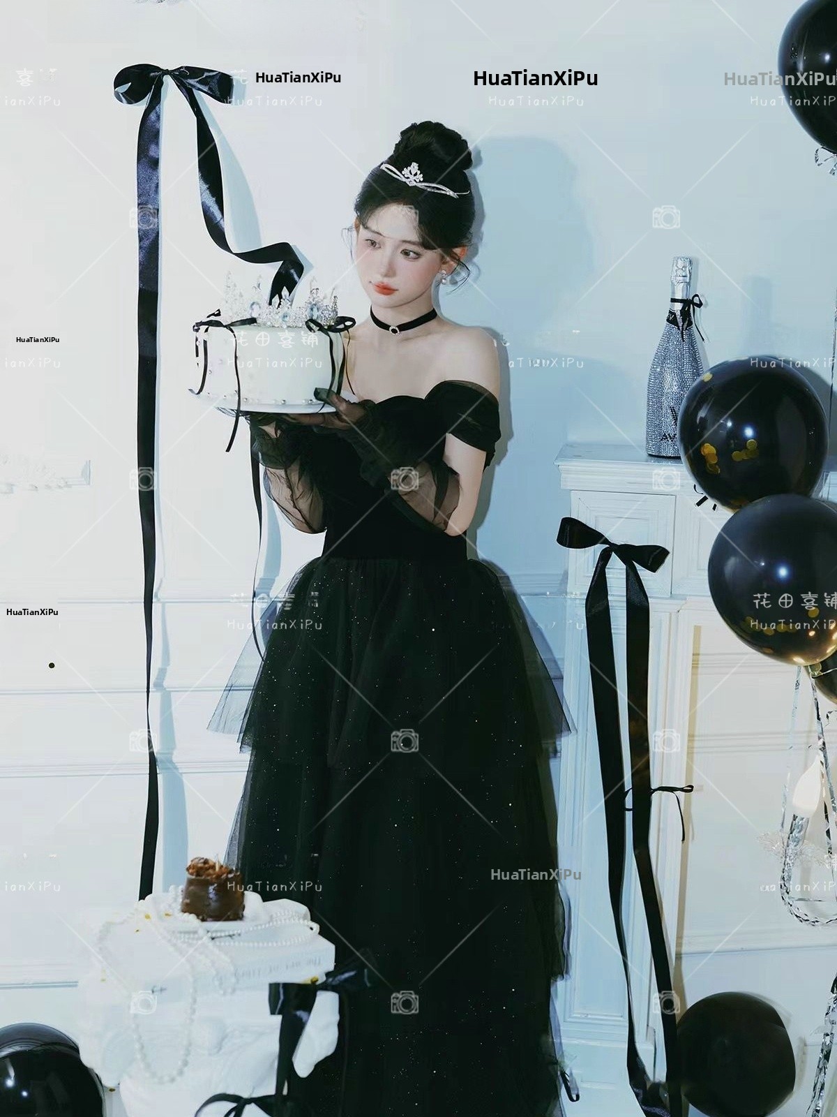 Black Gown Vintage Hepburn Sty - Photography Vintage 评论和价格