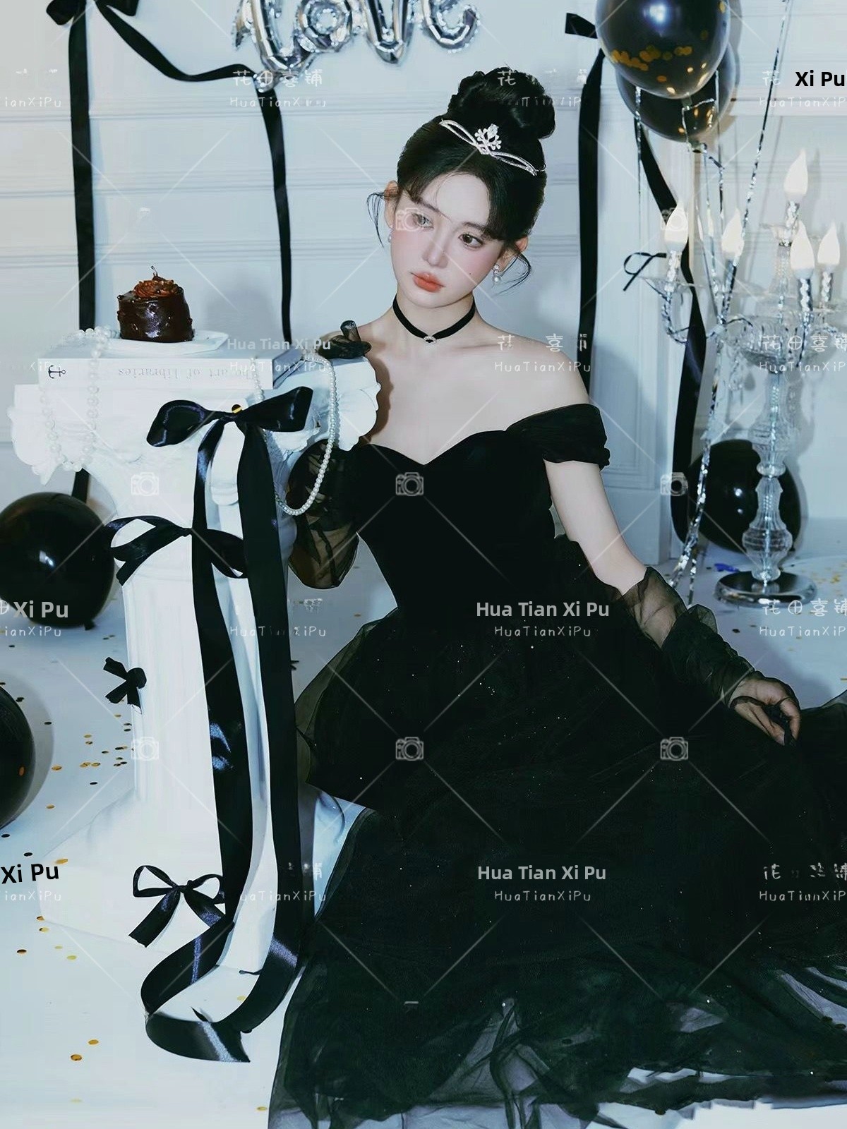 Black Gown Vintage Hepburn Sty - Photography Vintage 评论和价格