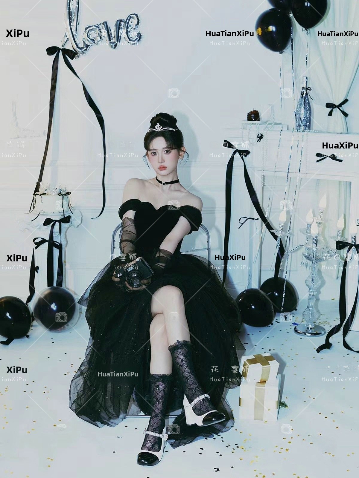 Black Gown Vintage Hepburn Sty - Photography Vintage 评论和价格