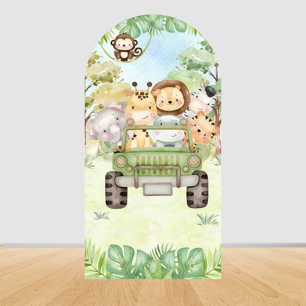 Jungle Zoo Party Arch Backgrou - Photography Zoo 评论和价格