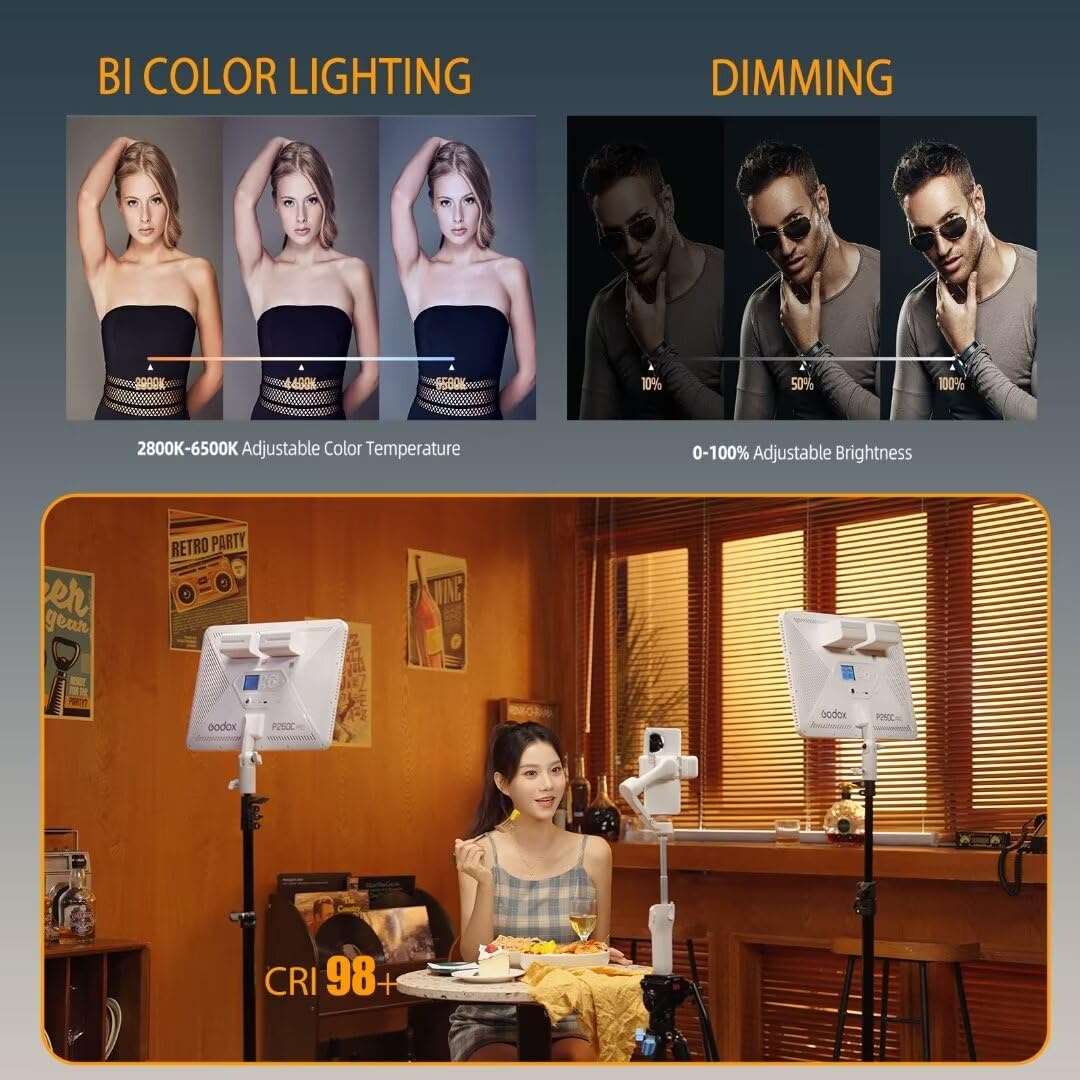 Godox P260C Pro LED Video Ligh - Pixel Art Led Panel 评论和价格