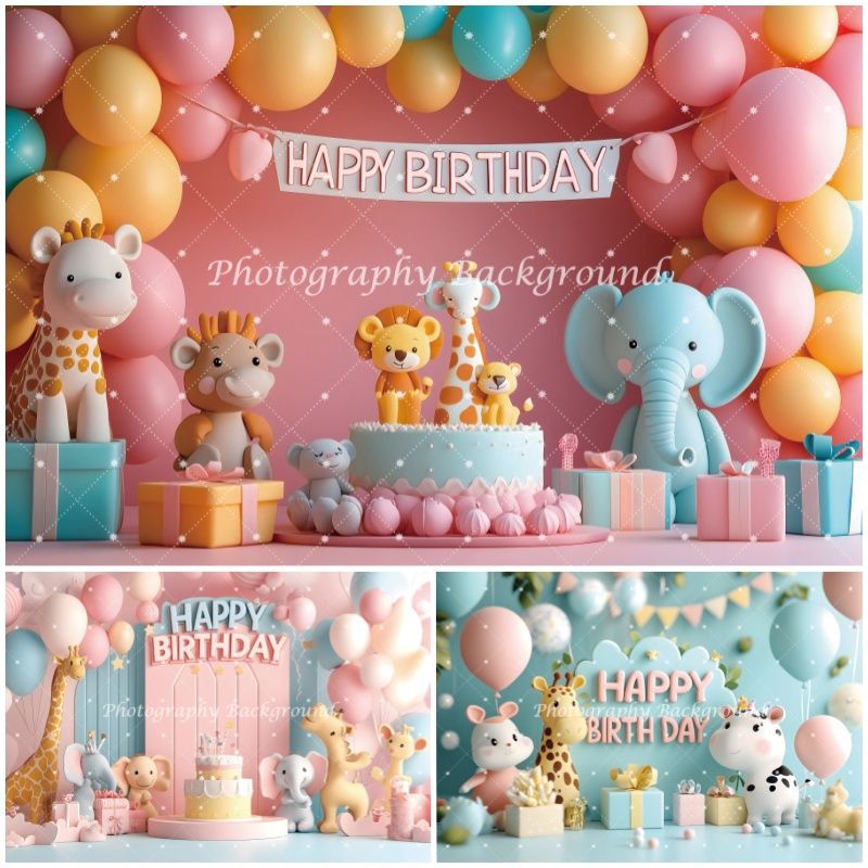 Jungle Animals Happy Birthday  - Photography Zoo 评论和价格