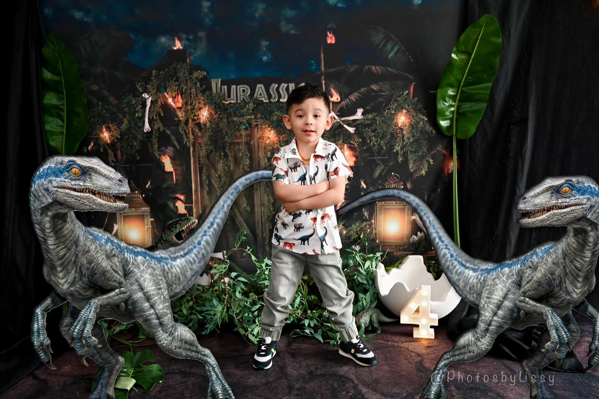 Jungle T-Rex Zoo Backdrops Kid - Photography Zoo 评论和价格