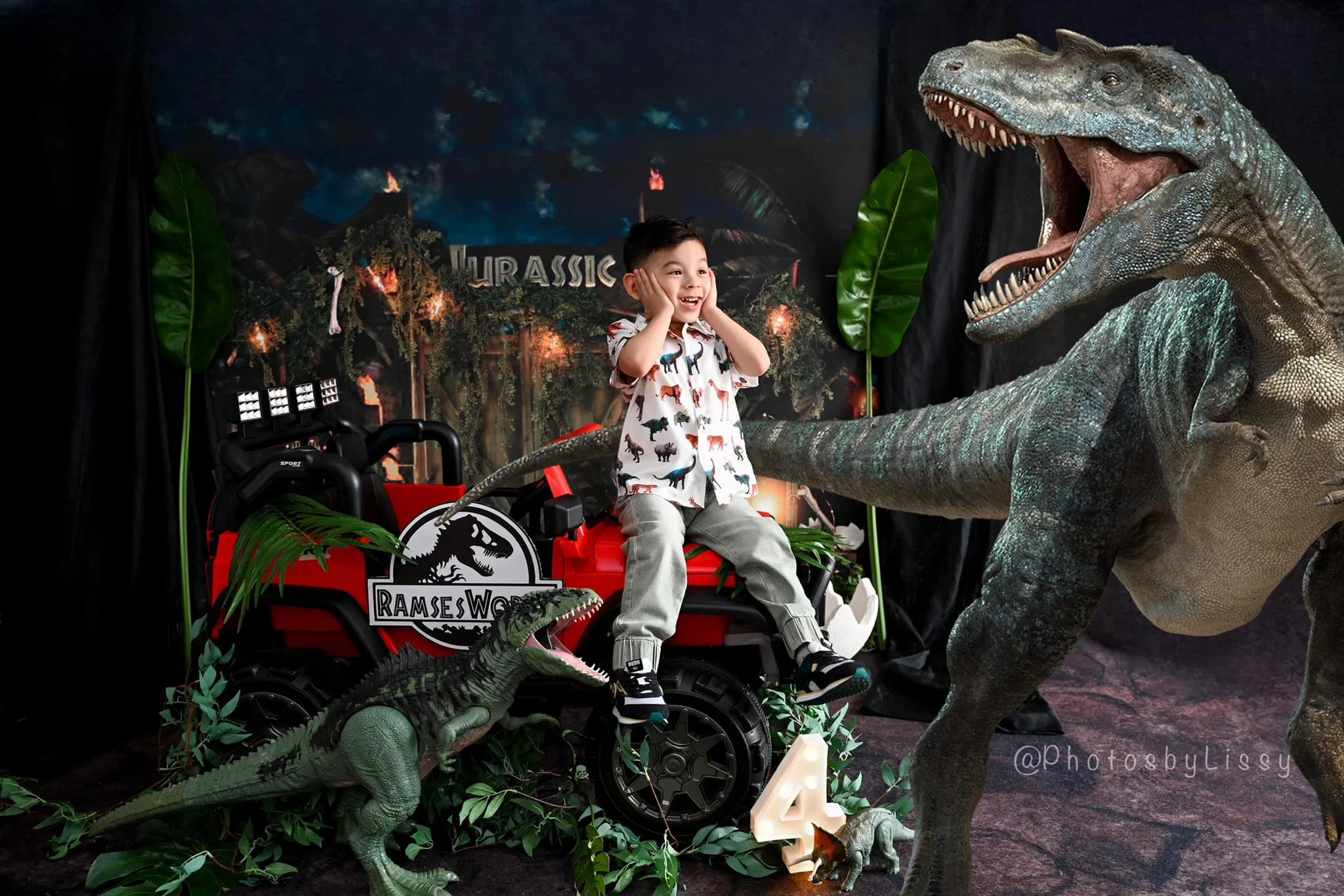 Jungle T-Rex Zoo Backdrops Kid - Photography Zoo 评论和价格