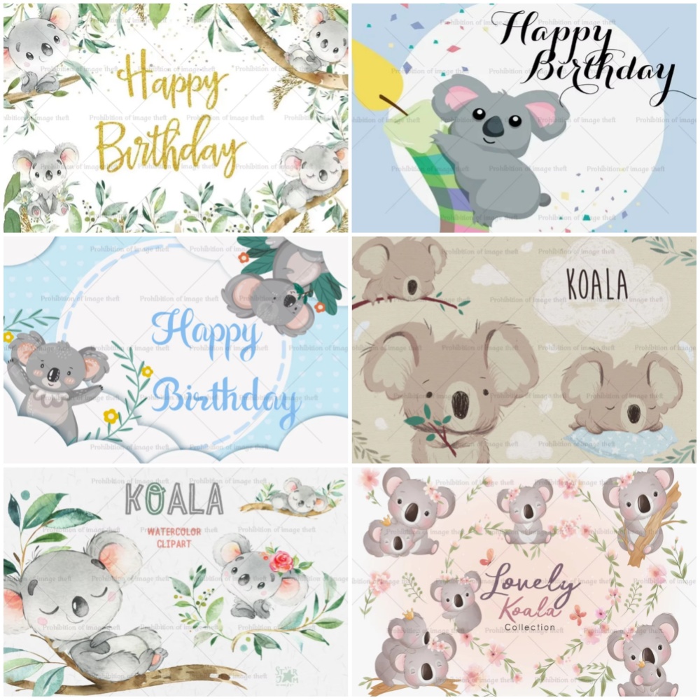 Cute Cartoon Koala Theme Birth - Photography Zoo 评论和价格
