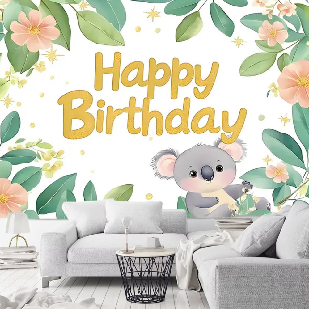 Cute Cartoon Koala Theme Birth - Photography Zoo 评论和价格
