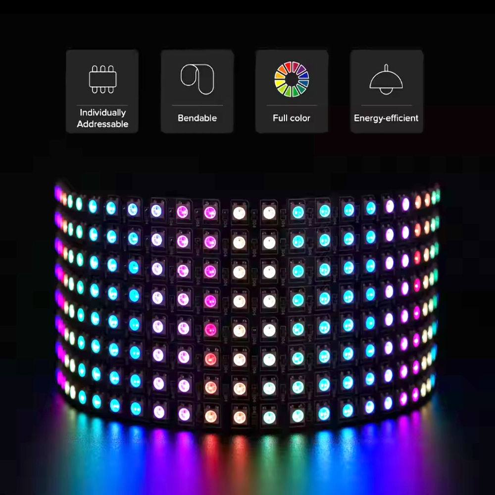 DC5V WS2812B RGB LED Panel Scr - Pixel Art Led Panel 评论和价格
