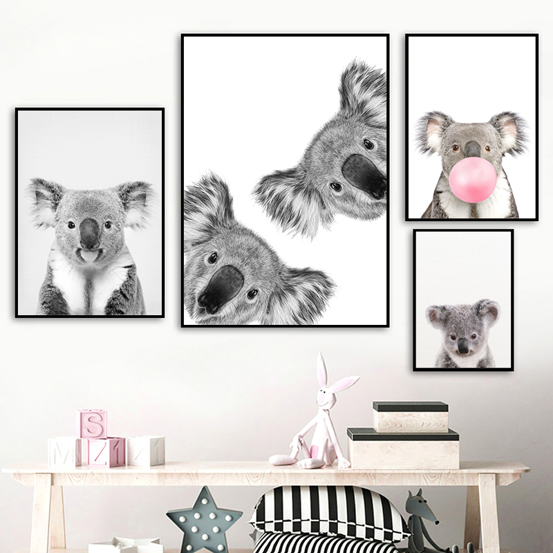Koala Print Black and White Pi - Photography Zoo 评论和价格