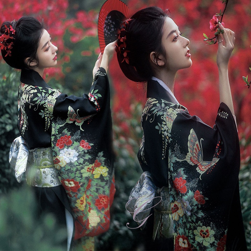 Dark Elegant Girl Kimono Photo - Photography Vintage 评论和价格